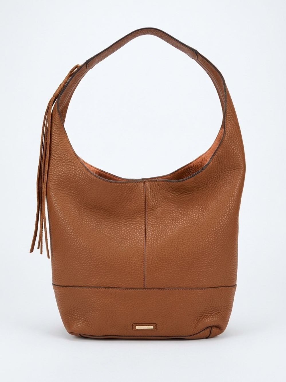 Rebecca Minkoff Brown Pebbled Hobo Shoulder Bag Silver Hardware Coin Purse